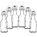 Easy Cap Beer Bottles - Kombucha Bottles - 16 oz. - Clear flip top 6 pack - EZ Cap -- Original Cherry Blossom Hardware Bottles (6, Clear Mason Jar Bottles)