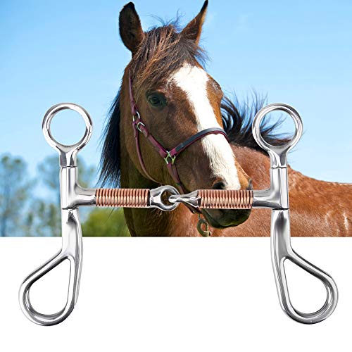 Western Horse Snaffle Stainless Low Leverage Steel Copper Roller Jointed Mouth Snaffle Bit Copper Winding - Thumbnail 2