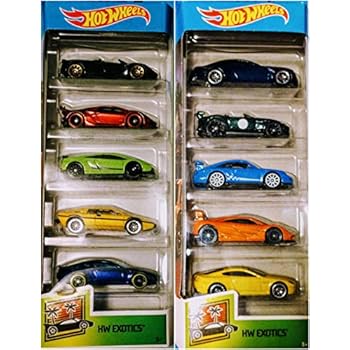Amazon Com Hot Wheels 2019 And 2020 Hw Exotics 5 Packs 10