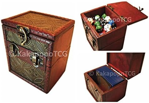 M01C Wooden Deck &amp; Counter Box for Deck Protector storage Trading Cards TCG Ultra Pro Sleeve MTG Magic the Gathering Pokemon YGO Yugioh Vanguard Force of Will Dice Wow Wood by KakapopoTCG Deck Box