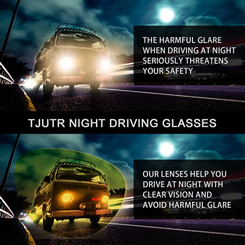TJUTR NightVision Glasses for Women, HD Polarized NightDriving