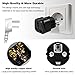 Universal European Schuko Plug, Travel Adapter, iSeekerkit 2Pack 250V/10A Dual Outlet Wall Power Charger Converter Adapter Type E/F USA Plug Kit to Germany,France,Schuko,Russia, Denmark,Iceland-Black