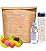 Lunch Bag,14"x14.5" Made of Reusable Brown Paper Lunch Bags Insulated Lunch Bag Lunch Box Strong Water Resistant Tear Proof with Velcro Closure