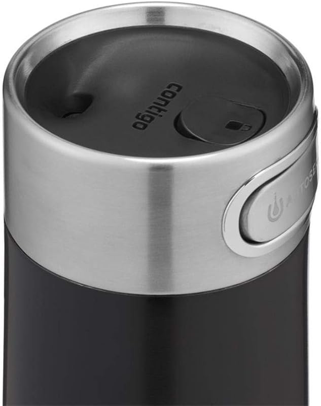 Luxe Autoseal, tazza termica, thermos acciaio inox, borraccia chiusura sottovuoto, bicchiere chiusura ermetica, lavastoviglie, tazza caffè con coperchio pulizia facile senza BPA; White Zinfand