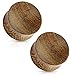 Pierced Owl Organic Snake Wood Concave Saddle Plugs Ear Gauges, Sold As Pair (22mm (7/8