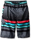 Kanu Surf Big Boys' Echo Stripe Swim Trunk, Black, Small (8)