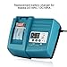 Powerextra Multifunctional Charger for 7.2V to 18V 1-Hour NiCd/ Ni-Mh/ Li-ion Makita Battery Charger Replacement of Makita DC18RC / DC18RA