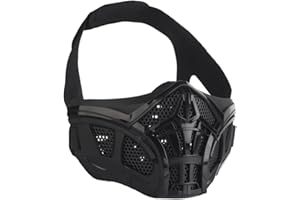 Koyheng Tactical Airsoft Skull Masks Full Face, Adult Deluxe Mask Eye Protection for Halloween BB Paintball Gun Patriots CS Game Cosplay Party Halloween Cosplay Zombie Scary Skeleton Masks