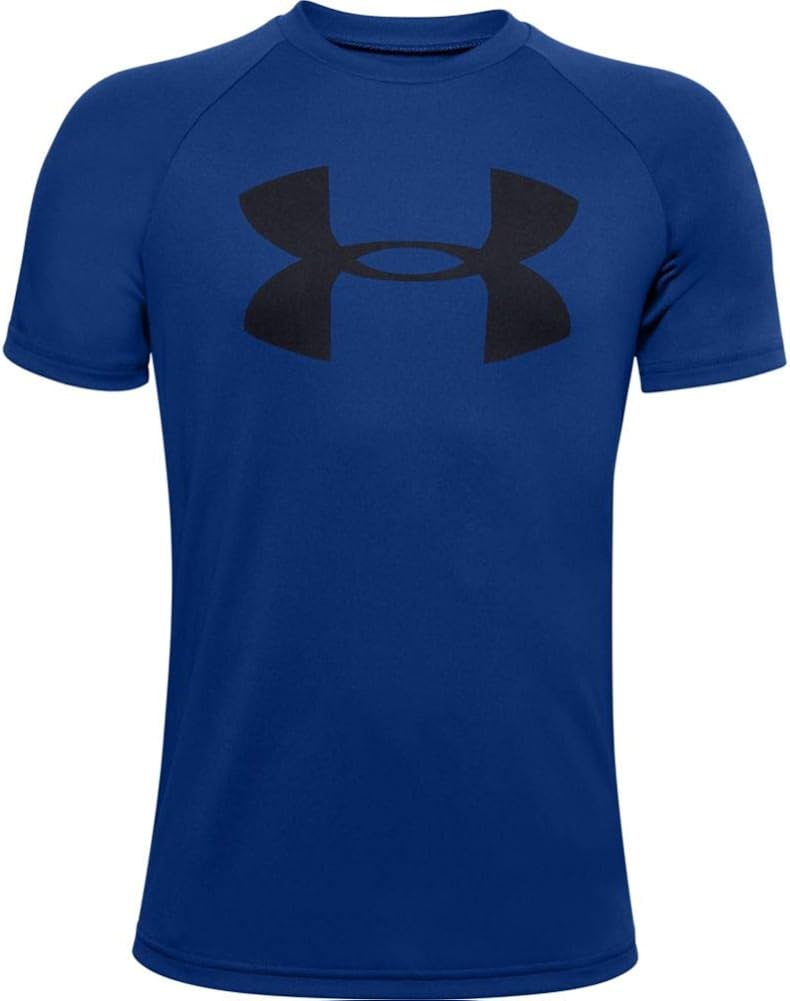 Under Armour Boys' Tech Big Logo Short Sleeve Gym T-Shirt: Clothing