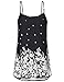 Lotusmile Women's Pleated Chiffon Layered Cami Front Pleat Cool Short Tank Tunic Dress (XX-L, Multicolor Black)