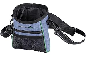Multi-Functional Oxford Cloth Pet Treat Bag with Multiple Pockets – Portable and Large Capacity (Blue)