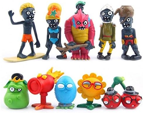 Generic 10ps/Set New Plants vs. Zombies 2 Dolls Anime Action Figure PVZ PVC Kids
