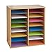 Safco Wood Adjustable Literature Organizer, 16 Compartment with Adjustable Shelves, CDs Storage, and Durable Laminate Finish, for Home Office, Classroom, and Craft Room