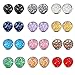 ATIMIGO Druzy Silver Stud Earrings Set for Girls Women Stainless Steel Hypoallergenic Pierced Earrings 12 pairs