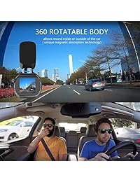 HQBKING Cámara de salpicadero WiFi FHD 1080P para coche Mini 1.5 pulgadas LCD 360 ° ángulo de rotación cámara de salpicadero DVR grabadora con sensor G, visión nocturna, detección de movimiento, WDR y tarjeta SD 16 G incluida