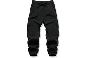 XiaoLongRen Baby Boys Cargo Joggers Pants Toddler Quick Dry Lightweight Hiking Pants Kids Pull On Sweatpants