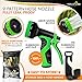 Garden Hose 55 Feet, Expandable, Lightweight, High Density 3750D Outer Fabric, Durable Double Latex Core, Bundle with Spray Nozzle and Accessories (5 Items)