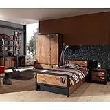 Lomadox Jugendzimmer Komplettset Massiv Schwarz Birke Massiv Natur Lackiert 90x200 Cm Jugendbett Nachttisch 100cm Kleiderschrank Highboard Schreibtisch Und Container Amazon De Kuche Haushalt