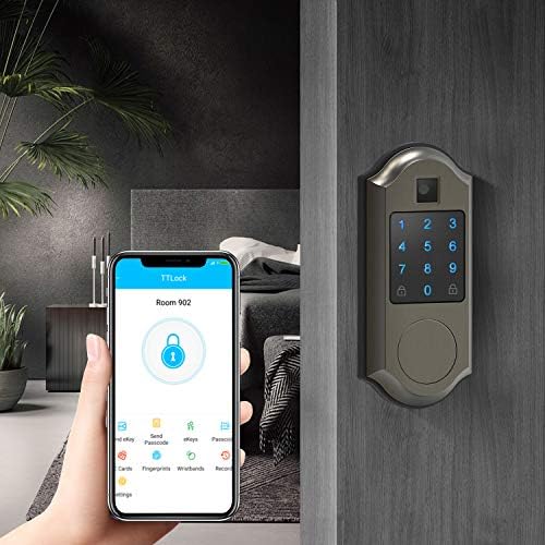 Bluetooth Enabled Electronic Deadbolt Door Lock with Touchscreen