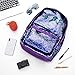 SIWA MARY Reversible Sequins School Backpack for Girls Students Magic Glitter Mermaid Lightweight Travel Backpack
