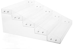 VALICLUD Acrylic Beverage Display Stand 5-tier Shelf for Yogurt, Soda, and Wine Storage Organizer for Kitchen