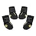 Petacc Dog Boots Water Resistant Dog Shoes for Large Dogs and Black Labrador 4 Pcs in Size 8 Black