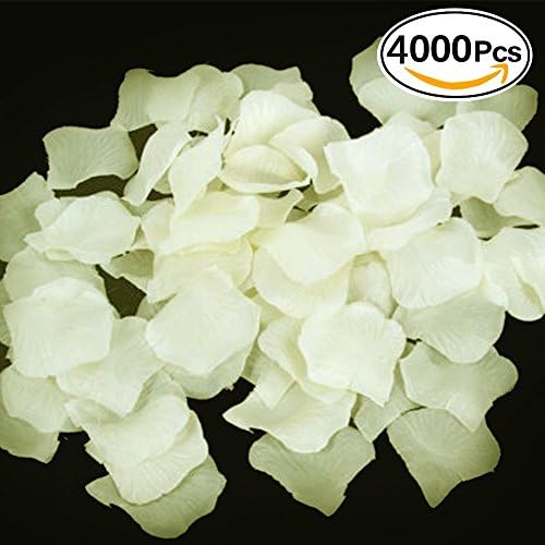 4000 PCS MayaRed Artificial Silk Rose Petals Wedding Flower Decoration (Ivory)