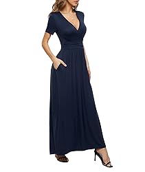 LILBETTER Women's Summer Deep V-Neck Maxi Dress