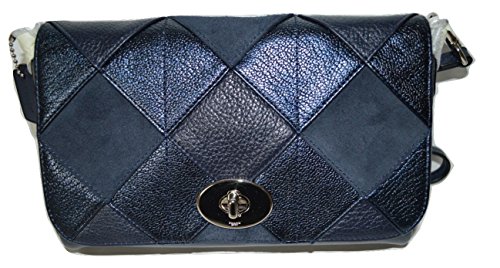 Crossbody in Patchwork Leather in Silver/blue Coach Mini Ruby