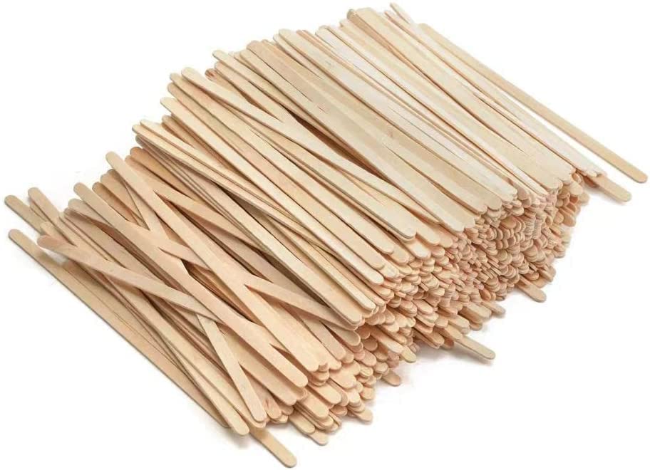 500 Pack from Cathys Candy Cart of 14cm Long Eco Friendly Biodegradable Birchwood Coffee Stirrers, Hot Or Cold Drink, Milk, Tea, Stirrers for Home Or Office, Disposable., Brown