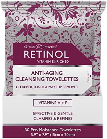 Retinol Anti-aging Cleansing Towelettes, 30 Count (Pack of 3)