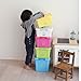 Time Concept Kids Smile Plastic Storage Box - Small, White - Clothing Bin, Toy Container, Stackable Organizer