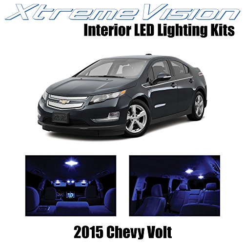 XtremeVision Chevy Volt 2015+ (12 Pieces) Blue Premium Interior LED Kit Package + Installation Tool