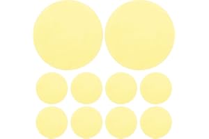 Homoyoyo 10pcs Yellow Gel Light Filters for Spotlights LED Lamps Round Self-Adhesive Color Films for Warm