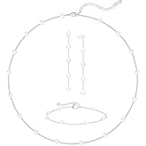 HERIER Gold Jewelry Set for Women - Dainty 14K Gold/Silver Plated Pearl Choker Necklace, Drop Earrings & Bracelets - Wedding Trendy Pearl Jewelry Gift