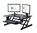 Rocelco ADR Standing Desk – Height Adjustable Sit Stand Desk Converter – Dual Monitor Capable – 32″ wide With Retractable Keyboard Tray – Black Finishthumb 4