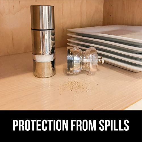 Gorilla Grip Ribbed Top Drawer and Shelf Liner, Non Adhesive Waterproof