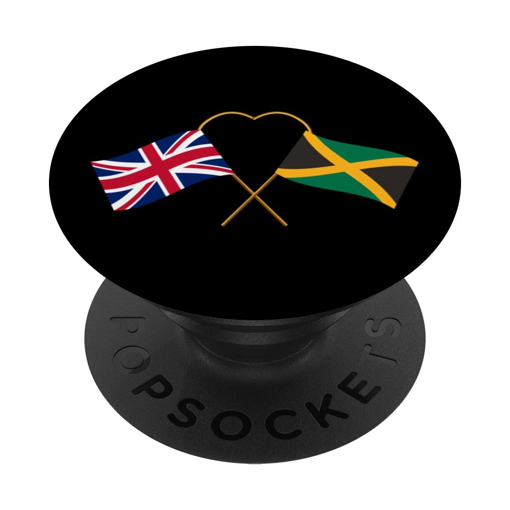 Jamaican heritage UK Jamaica British Flag Jamaican Flag PopSockets Swappable PopGrip
