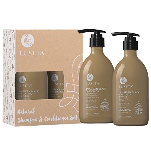 Luseta Castor Oil Shampoo and Conditioner Set 2x16.9oz Jamaican Black