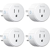 Govee Enchufe inteligente, enchufes WiFi funcionan con Alexa y Google Assistant, toma inteligente con temporizador y controla