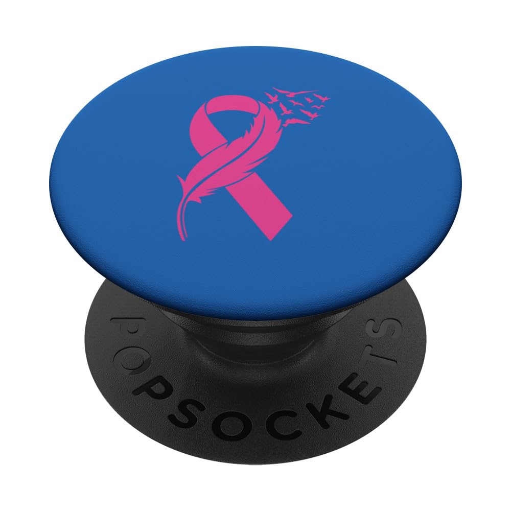 Ribbon Breast Cancer Tee Graphic PopSockets Swappable PopGrip