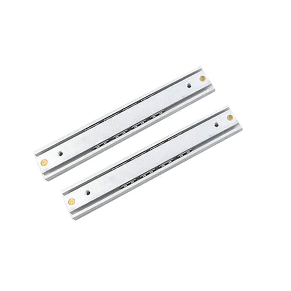 TOOLDO Pair of Heavy Duty Ball Bearing Drawer Runner Slides Draw Depth for 16mm Full Extension Drawer Runners 16mm Wide x 100mm