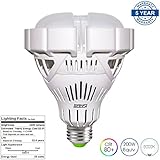SANSI BR30 25W (200-150w Equiv.) Ceramic LED Light Bulb, 2400lm, 5000K Daylight, CRI 80+, Non-dimmable, E26 Base Garage Basement Factory Warehouse Church Barn Sport Hall Security Task Lighting