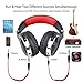 OneOdio Over Ear Headphone, Wired Bass Headsets with 50mm Driver, Foldable Lightweight Headphones with Shareport and Mic for Recording Monitoring Podcast Guitar PC TV – (Red)thumb 1
