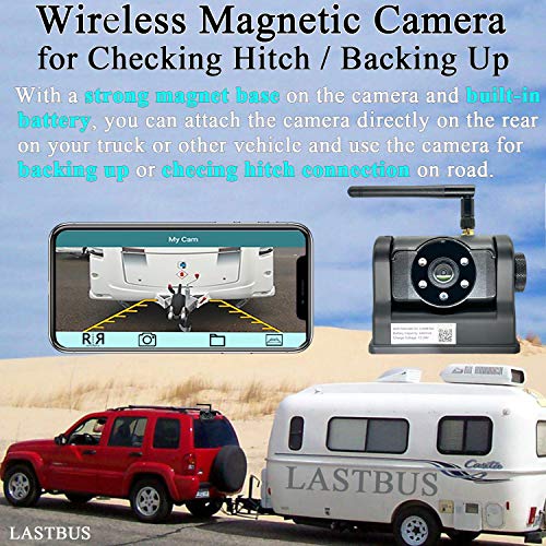 Wireless Backup Camera LASTBUS Rechargeable WiFi