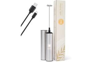 Clevr Blends Milk Frother, Hand Stirrer for Coffee, Matcha, Hot Chocolate, Protein Shake, Latte, Tea, Stainless Steel Rechargeable Handheld Whisk, Fast and Easy Frothing Wand, No Battery Needed