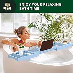 ROYAL CRAFT WOOD Luxury Bathtub Caddy Tray, 1 or 2