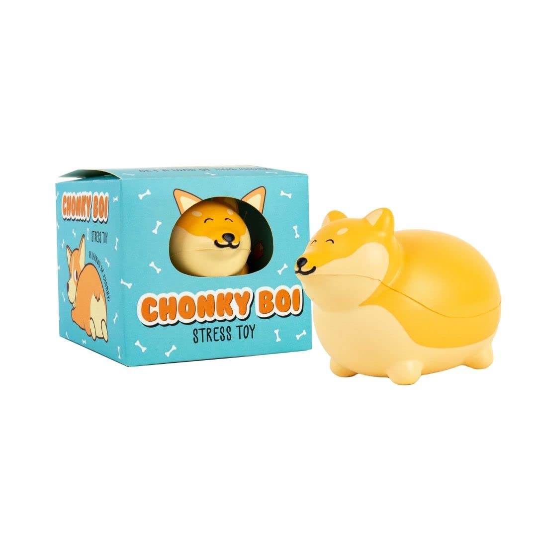 Gift Republic Chonky Boi Stress Toy Yellow/Orange 8 x 11 x 9 cm