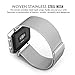 MoKo Fitbit Blaze Band, Milanese Loop Mesh Stainless Steel Bracelet Watch Strap for Fitbit Blaze Smart Fitness Watch with Unique Magnet Lock, No Buckle Needed, Frame NOT Included - Silver
