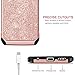 BENTOBEN Compatible with LG G6 Case, Luxury Glitter Sparkly Bling Slim 2 in 1 Hybrid Hard PC Cover Flexible TPU Laminated Shiny Faux Leather Chrome Shockproof Protective Case for LG G6(2017),Rose Gold
